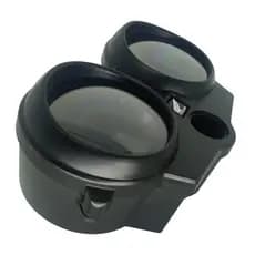 Carcaças Inferior e Superior Painel Moto Honda CG Fan 125 Tampa e Capa Preta Com Lente e Logo Honda Orbital