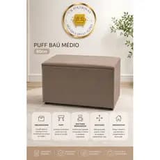 Baú Puff médio 60cm Organizador de brinquedos e diversos  para Salas e Quartos