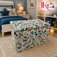 Baú Puff Médio 60cm Organizador Multiuso  Ideal para Sala e Quarto de Adulto e Infantil
