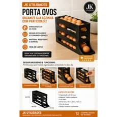 Porta Ovos 4 andares Rolante em Plástico para geladeira organizador de 24  a 30 ovos - Plasutil