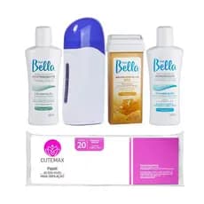 Kit Completo Aparelho Depilador Elétrico Bivolt Para Depilação Com Cera Quente Depil Bella
