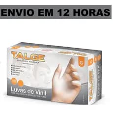 Kit 2 Caixas Luva Descartável Vinil com Pó e Sem Pó Talge 200 unidades
