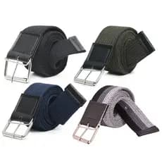 kit com 4 cinto lona gorgurão costurado promoção top