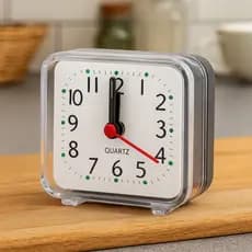 Relógio Despertador Analógico Clássico de Mesa com Alarme para Quarto e Cabeceira