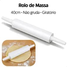 Rolo de Massa Giratório 40cm para Pizza Pão e Macarrão