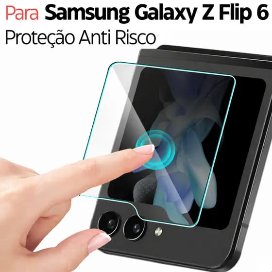 Película Protetora para Galaxy Z Flip 6 Tela e Lente Anti Riscos