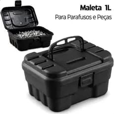 Maleta Organizadora de Ferramentas 1L Caixa para Parafusos Pregos e Chaves