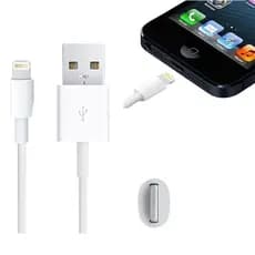 Cabo Carregador USB Carga Rápida Compatível com iPhone 5 5S 5C 6 1 Metro Branco