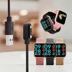 Cabo Carregador Magnético USB 2 Pinos 2.84mm Para Smartwatch P68 / P70 /P70s /P70 Pro / P80 / P90