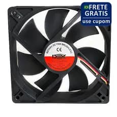 Cooler Fan Preto 120x120x25mm 12cm Gabinete Ventoinha