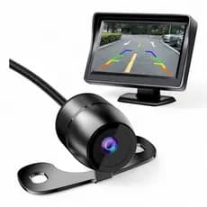 Kit Tela Visor Monitor Lcd 4.3 Polegadas + Câmera De Ré Hd Otima Qualidade