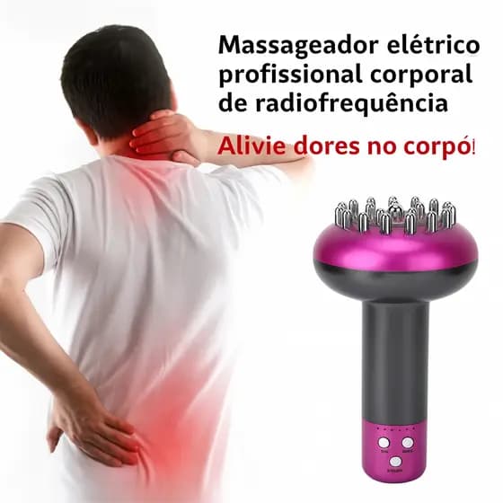 Massageador Elétrico Profissional Corporal Coluna Pés Muscular Costas com Calor e Radiofrequência