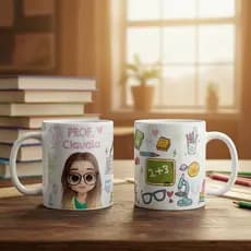 Caneca Profissão Pedagogia Personalizada com Avatar – Presente Professora