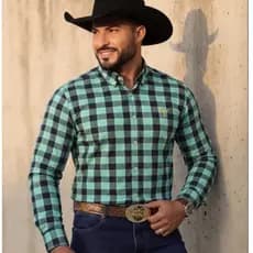 Camisa Country Premium Xadrez Lisa Envio Imediato Super Oferta Manga Longa de