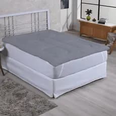 Pillow Top Protetor de Colchão Casal King Cama Box Micropercal 400 Fios Toque Macio com Elástico