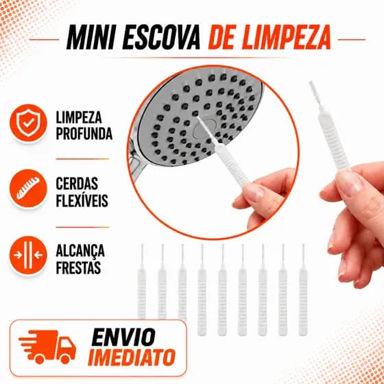 Escova Desentope Chuveiro Mini Limpador Multifuncional Limpa Furos de Celular Espaços Pequenos