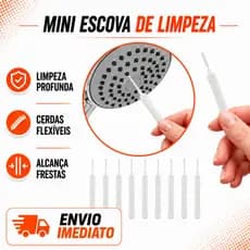 Escova Desentope Chuveiro Mini Limpador Multifuncional Limpa Furos de Celular Espaços Pequenos