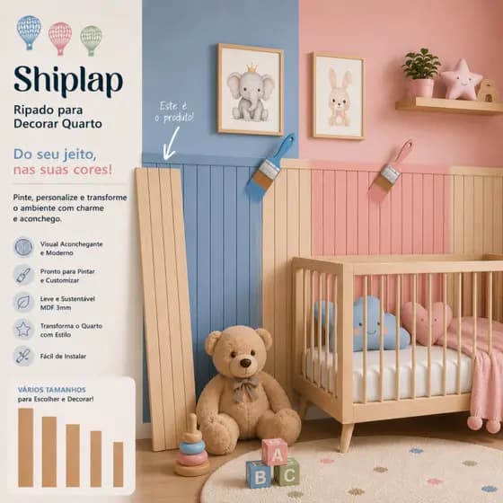 Ripa Mdf Shiplap 90Cm Kit 5 10 20 Un Ripado Cru Parede Decoraçao Quarto Madeira Painel Decorativo