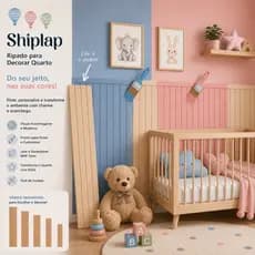 Ripa Mdf Shiplap 90Cm Kit 5 10 20 Un Ripado Cru Parede Decoraçao Quarto Madeira Painel Decorativo