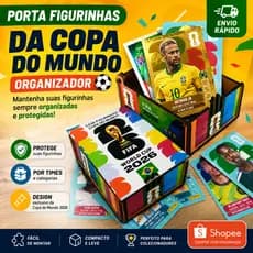 Porta Figurinha p/ Álbum Copa do Mundo 2026 - Caixa de Figurinha - Estojo Organizador de Figurinha