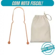 Raspador de Língua de Cobre Bebe Neném Infantil  - Limpador Ayurveda Higiene Bucal