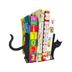 Aparador Separador Organizador De Livros Gato Fofo Decorativo Estante Mesa Design Moderno Elegante