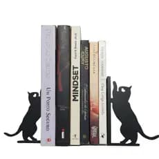 Aparador Enfeite de Livros de Gatos Decoração Pet, Organizador de Estante, Resistente e Moderno