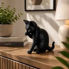 Gato Decorativo Minimalista Escultura Moderna para Decoração de Sala, Quarto e Escritório