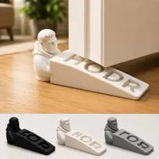Segurador de Porta HODOR Door Stop Decorativo Resistente Trava de Porta Moderna Preto, Branco e Cinza