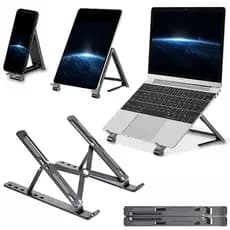 Suporte Base Apoio Articulado Ajustavel Ergonomico 3 em 1 Notebook Smartphone Tablet Celular Netbook  Laptop