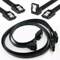 Kit 2 Cabos Sata Original Asus Gigabyte Transferencia Dados Preto PC Desktop Servidor 35cm