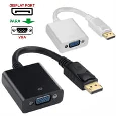 Cabo Display Port Para VGA Conversor Adaptador Displayport Full HD PC Notebook TV Monitor Projetor