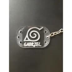 Chaveiro Naruto Simbolo Da Aldeia Da Folha em acrílico cristal personalizado