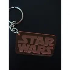 Chaveiro Acrílico Fluorescente laranja Star Wars