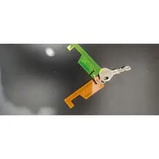 Kit 10 chaveiros duplos porta celular com nome da sua empresa acrílico fluorescente