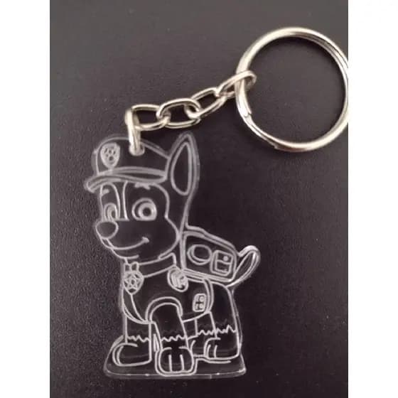 Kit 15 Chaveiros Patrulha Canina com nome e idade para a sua festa