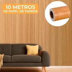 Papel de Parede 10 20 e 40 Metros Autocolante Madeira Clara Lisa Adesivo Plástico PVC