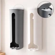 Suporte Sacola de Lixo Multiuso Dispenser Parede Puxa Saco Organização Cozinha