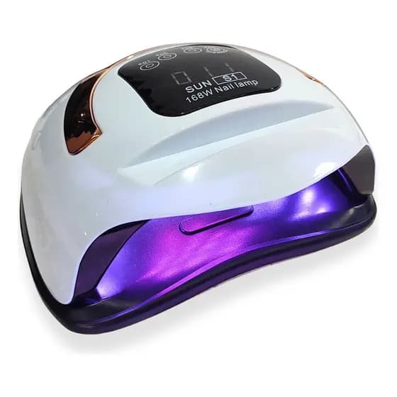 Cabine Unhas UV LED Profissional 168W C/ Suporte P/ Celular e Pincel Gel