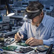 Lupa de Cabeça Profissional 2 LEDs 4 Lentes de Aumento