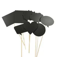 10 Mini Lousas com Palito Chalkboard - Festa Decorativa, Decoração de vaso, Temperos, Horta, Brinquedos, Organização, Buffets