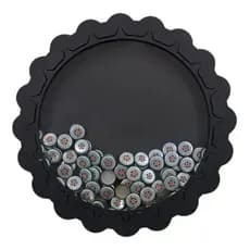 Quadro Porta Tampinha Detalhada Cerveja Bebida Beer 40x40cm