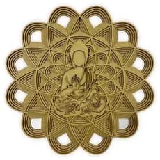 Quadro Mandala 3d Buddha 35cm Com 5 Camadas