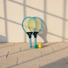 Raquete De Tênis Infantil Com Bolas De Treinamento , Conjunto Macio De Para Crianças , Brinquedo Esportivo , Aderência C