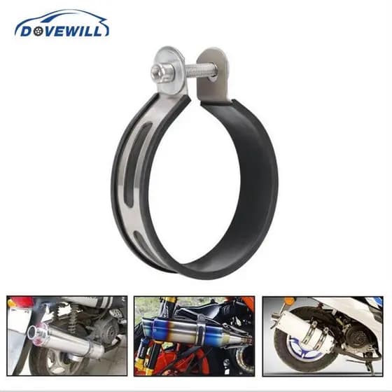 [Dovewill] Braçadeira De Escape De Motocicleta De 1 Peça Adequada Para Tubos Com Diâmetro De