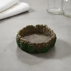 Placa Decorativa De Alimentação De Tartaruga , Fácil De Limpar , Coto De Árvore , Tigela De Água De Longa Duração Para V