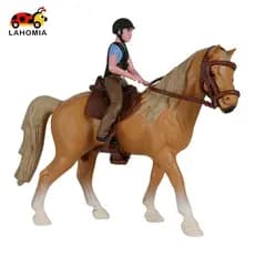 Figura De Fazenda Brinquedos Cavalo Em Miniatura Com Estatueta Masculina