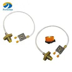 Perfeclan Kit Adaptador De Recarga De Propano Ao Ar Livre Tanque De Gás Plano Mangueira De Válvula De Latão Para Cilindr