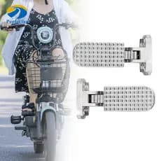Perfeclan 2 Pedais Traseiros De Bicicleta Elétrica Dobrável Extensão De Apoio Para Os Pés Scooter