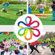 Perfeclan Cooperativo Elástico Banda Crianças Jardim De Infância Multi Cor Durável Playground Jogos Multifuncional Macio